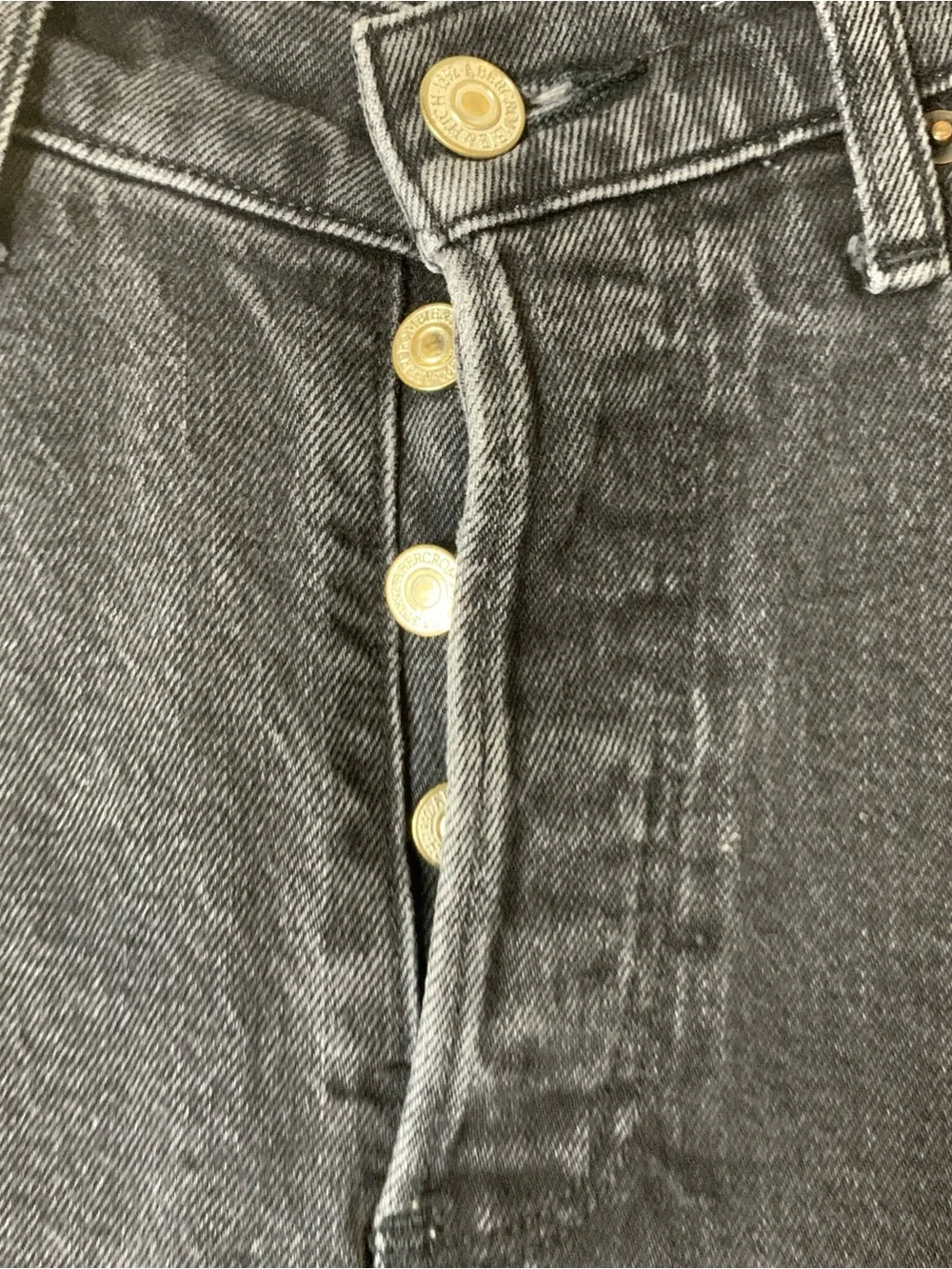 Abercrombie & Fitch Womens black the 90s baggy low rise button fly jeans 26/2 S